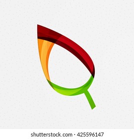 Green concept, geometric design eco leaf. Vector Green concept, geometric design eco leaf. Vector