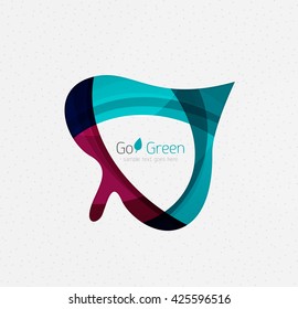 Green concept, geometric design eco leaf. Vector