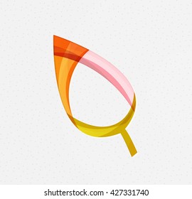 Concepto verde, diseño geométrico hoja ecológica. Vector