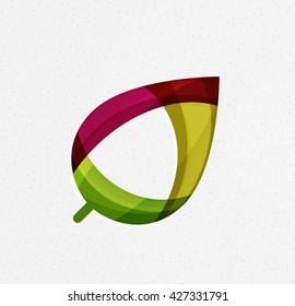 Grünes Konzept, geometrisches Design, Öko-Blatt. Vektorgrafik