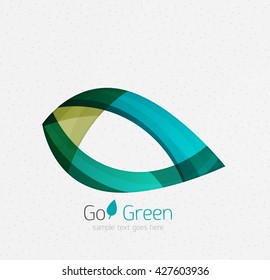 Green concept, geometric design eco leaf. Vector