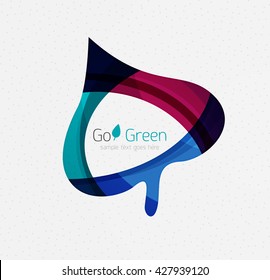 Green concept, geometric design eco leaf. Vector Green concept, geometric design eco leaf. Vector