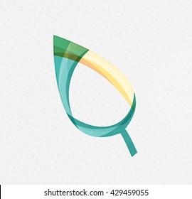 Green concept, geometric design eco leaf. Vector