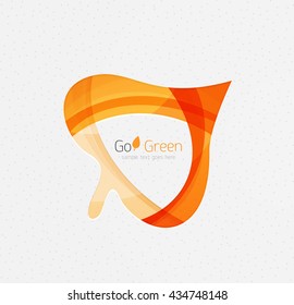Green concept, geometric design eco leaf. Vector
