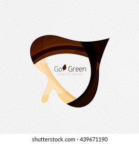 Green concept, geometric design eco leaf. Vector