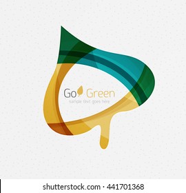 Green concept, geometric design eco leaf. Vector