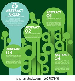 Grünes Konzept Infografik.
