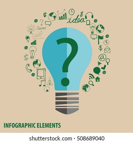 Green Concept Infographic.save world vector illustration.