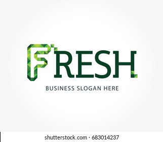 Green concept logotype. Fresh logo. Ecology logotype.