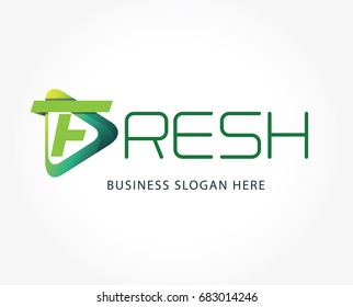 Green concept logotype. Fresh logo. Ecology logotype.