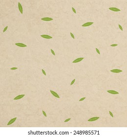 Green Concept Poster With Leaves. Vector