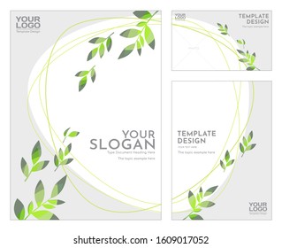 Green concept template design, Corporate identity layout template design for company event.
Use for report, marketing, advertising, brochure, modern style.