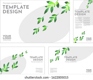 Green concept template design, Corporate identity layout template design for company event.
Use for report, marketing, advertising, brochure, modern style.