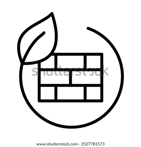 Green Concrete icon line vector illustration