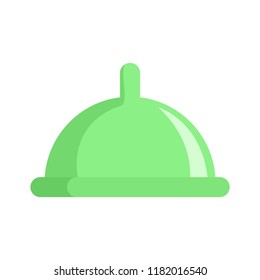 Green condom icon. Flat illustration of green condom vector icon for web design