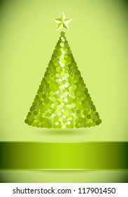 Green Confetti Christmas tree