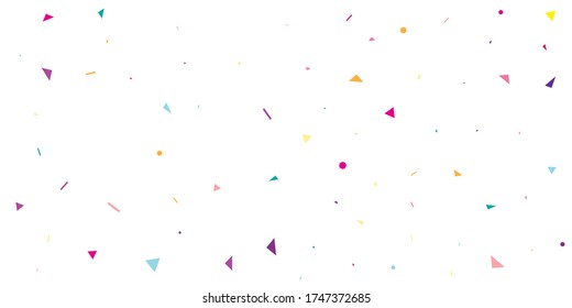 Green Confetti Event. Pink Anniversary Graphic. Yellow Carnival Year. Festive Wallpaper. Indigo Vector Card. Decoration Sparkle. Party Event. Falling Texture.