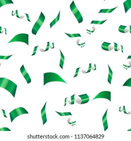 green confetti on a white background. seamless pattern