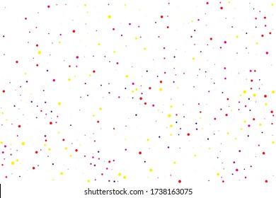 Vector de Confetti Verde. Bokeh redonda azul. Burbuja naranja creativa. Explosión Rosa Caída. Fondo de brillo morado. Fondo de textura amarillo. Vector de Carnaval Rojo. Antecedentes de cumpleaños.