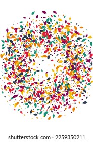 Fondo Blanco del Vector de Confetti Verde. Diseño de Noviembre de Hoja de Otoño. Plantilla de filtrado de elementos. Fondo De Foliage Naranja.