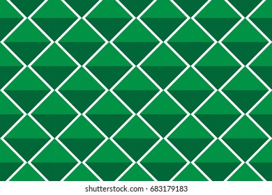 Green connected rhombus pattern