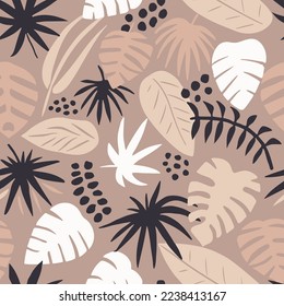Green Continuous Abstract Bloom Monstera Paint Pattern. Orange Repeated Floral Beauty Hawaiian Fabrics Texture. Gradient Repetitive Classic Blossom Invitation Background.