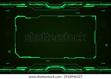  Green control panel abstract modern technology futuristic interface hud vector design
