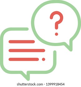 Green conversation bubble icon in trendy flat style isolated on white background