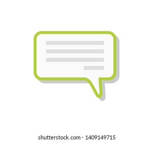 Green conversation Icon design. Chat and Speech Icon