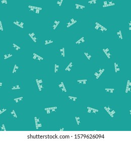 Green Conveyor belt with cardboard box icon isolated seamless pattern on green background.  Vector Illustration