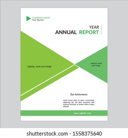 Green Cool Annual Report Cover Template Stock Vector (Royalty Free ...