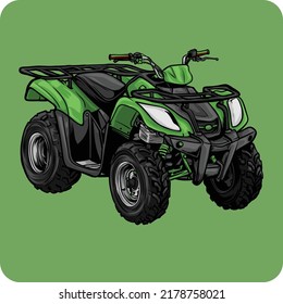 diseño de ilustración vectorial de atv fresco verde