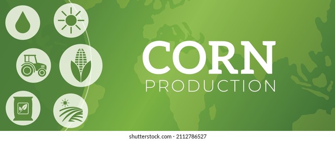 Green Corn Production Illustration Banner