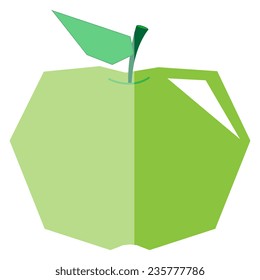 Green Cornered Apple Design