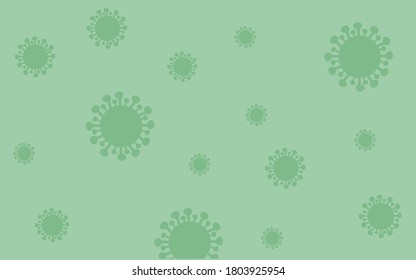 Grüner Corona-Hintergrund. Vektorgrafik. EPS10