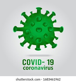 green corona bacteria vector design template