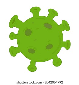 Green Corona Virus vector illustration
