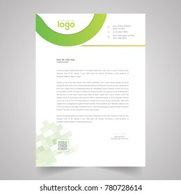 green corporate identity set or kit for your business. Letter templates. Vector format, editable, place for text