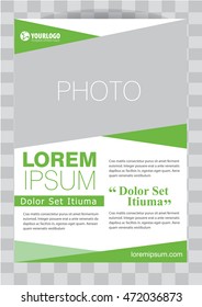 Green Corporate Vector brochure template design with elements