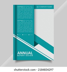 green corpotare bussiness annual report flyer template design