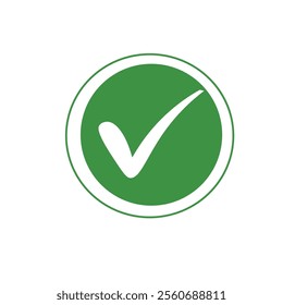Green correct check mark symbol two version