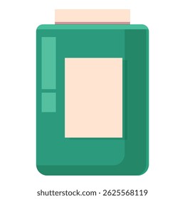Green cosmetic jar with a blank label is shown, providing a clean and professional template for showcasing product designs