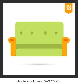 Green couch icon