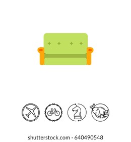 Green couch icon