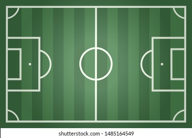 green court football or soccer field vector illustration design 