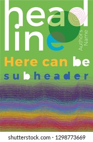 Green cover background with multicolored line texture and white headline