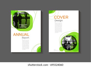 green cover book  modern Brochure template, design, annual report, magazine and flyer layout Vector a4