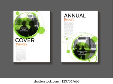 green cover Brochure layout abstract background modern  design modern book  template,annual report, magazine and flyer Vector a4