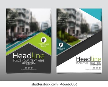 Green cover business brochure vector design, Leaflet advertising abstract background, Modern poster magazine layout template, Annual report for presentation.