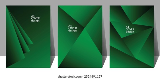 Design de tampa verde. Capa abstrata moderna.Modelo de design de capa de livro corporativo em A4. Pode adaptar-se ao folheto, relatório anual, revista, cartaz, apresentação de negócios, portfólio, panfleto, banner, site